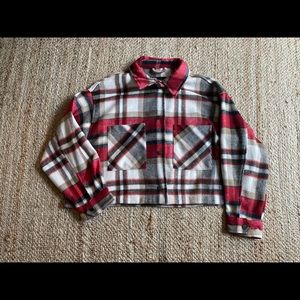 Cropped flannel shacket from Zara size L